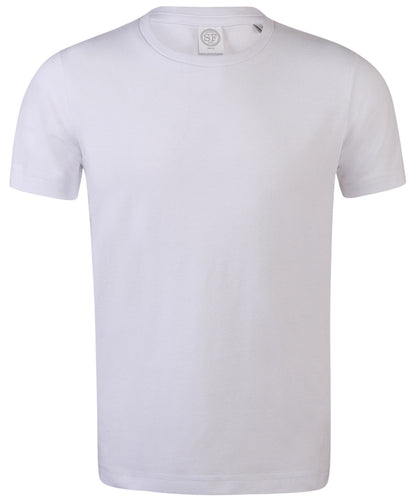Tryck din logga på T-shirts från SF - Anpassa Feel Good Stretch T-shirt - Barn i färgen Vit för företag, föreningar och privatpersoner