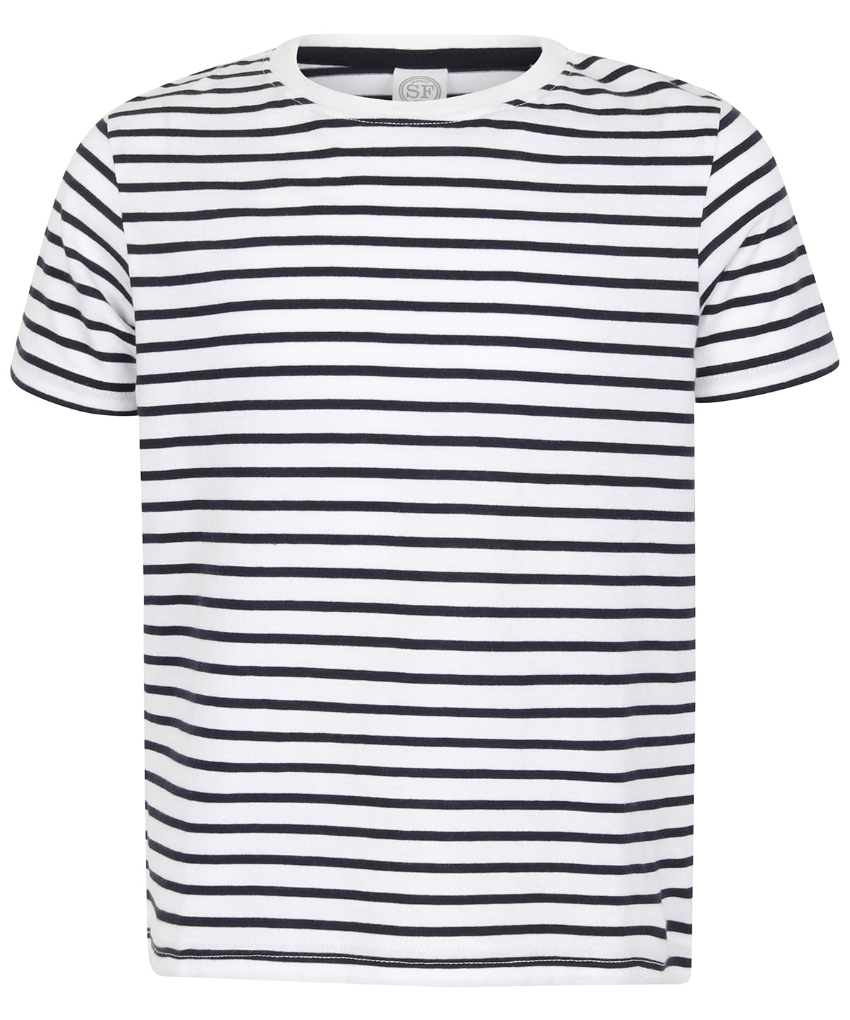 Tryck din logga på T-shirts från SF - Anpassa Barn randig T-shirt i färgen Randigt för företag, föreningar och privatpersoner