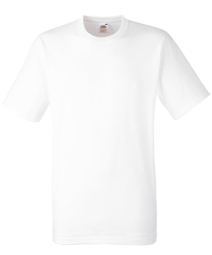 Tryck din logga på T-shirts från Fruit of the Loom - Anpassa Heavy T - Unisex i färgen Vit för företag, föreningar och privatpersoner