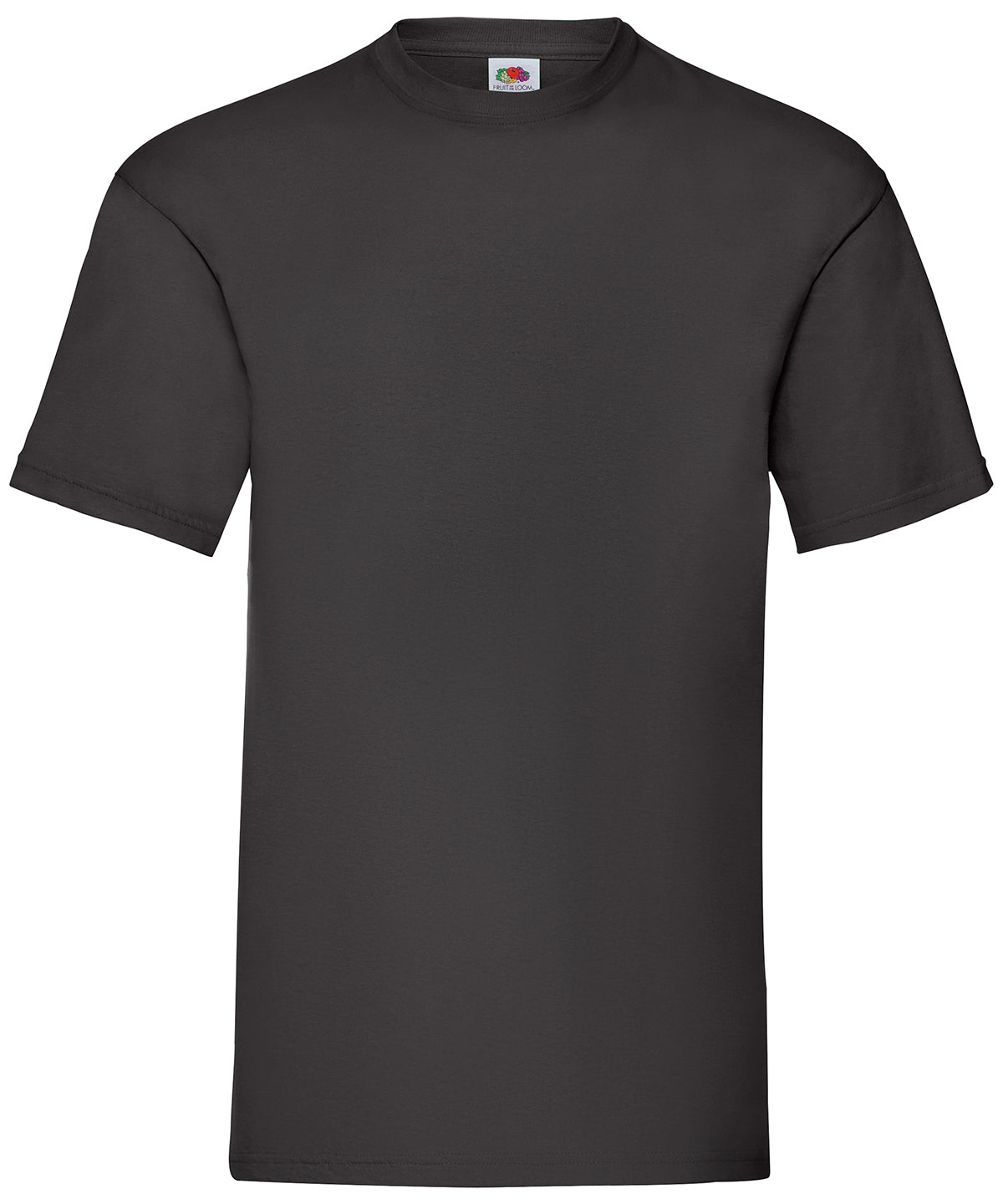 Tryck din logga på T-shirts från Fruit of the Loom - Anpassa Valueweight T i färgen Svart för företag, föreningar och privatpersoner
