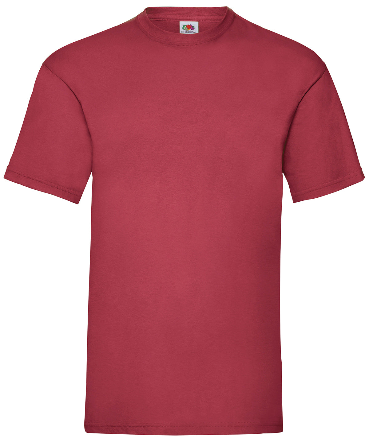 Tryck din logga på T-shirts från Fruit of the Loom - Anpassa Valueweight T i färgen Ljusröd för företag, föreningar och privatpersoner