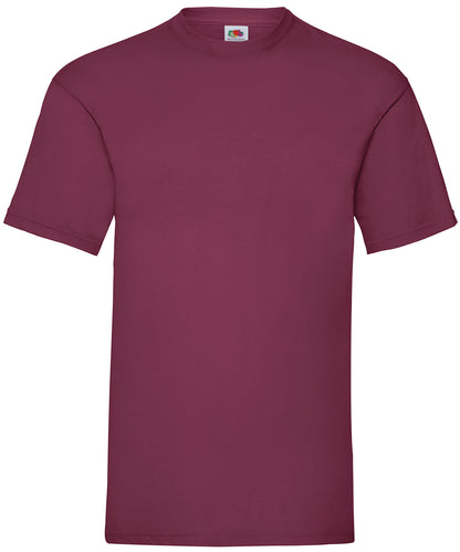 Tryck din logga på T-shirts från Fruit of the Loom - Anpassa Valueweight T i färgen Burgundy för företag, föreningar och privatpersoner