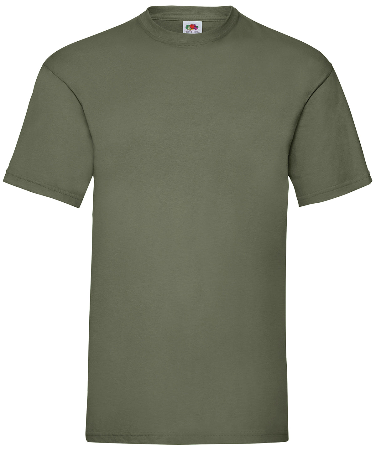 Tryck din logga på T-shirts från Fruit of the Loom - Anpassa Valueweight T i färgen Oliv för företag, föreningar och privatpersoner