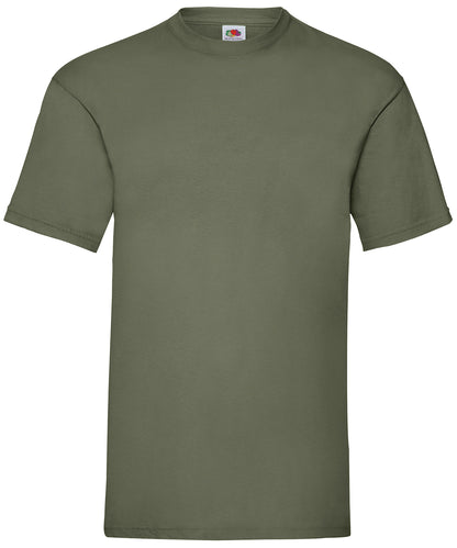 Tryck din logga på T-shirts från Fruit of the Loom - Anpassa Valueweight T i färgen Oliv för företag, föreningar och privatpersoner