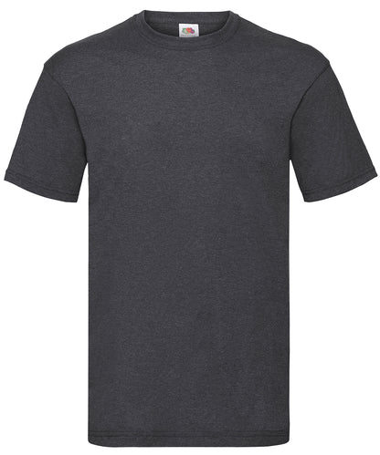 Tryck din logga på T-shirts från Fruit of the Loom - Anpassa Valueweight T i färgen Mörkgrå för företag, föreningar och privatpersoner
