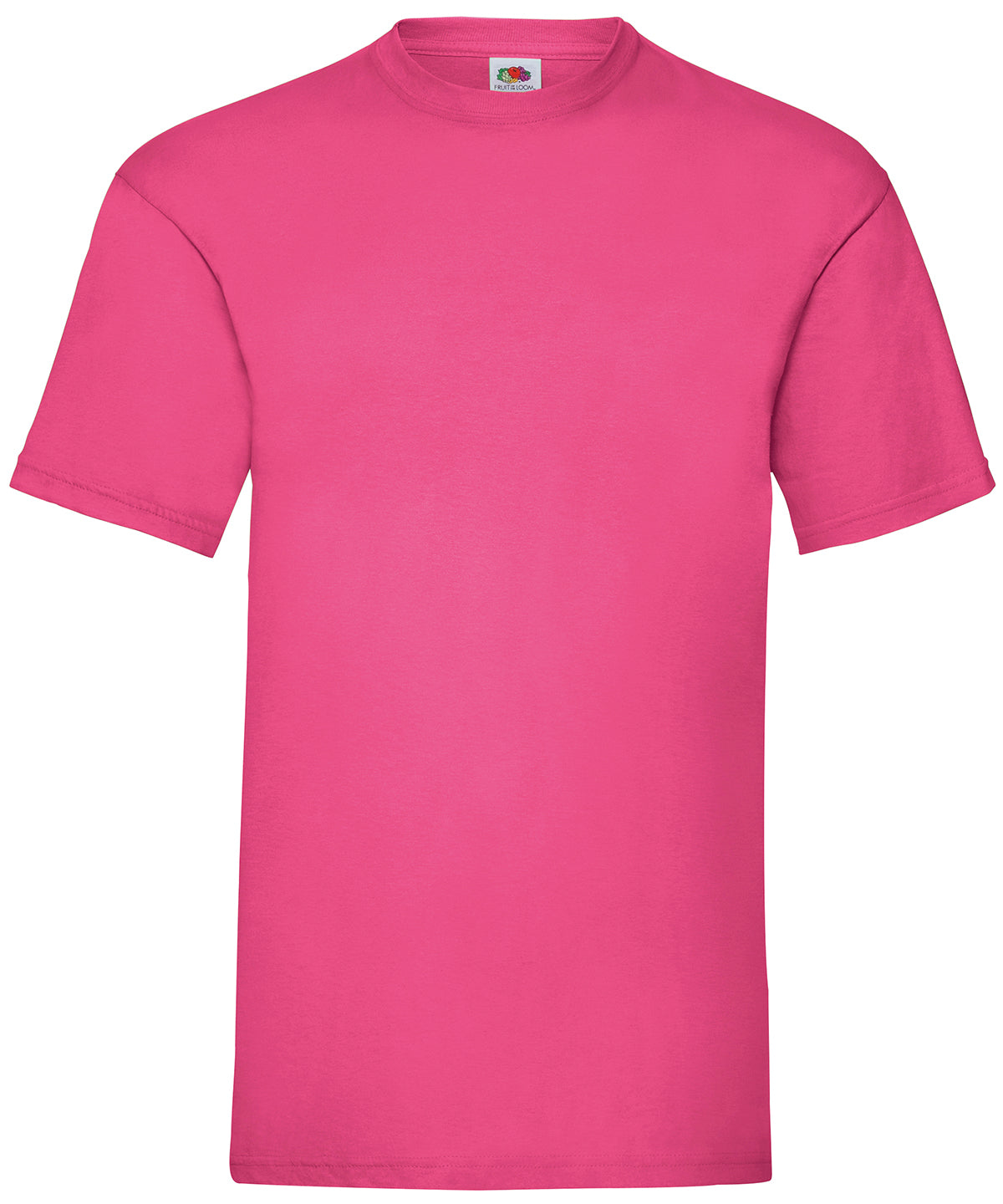 Tryck din logga på T-shirts från Fruit of the Loom - Anpassa Valueweight T- Herr i färgen Fuchsia för företag, föreningar och privatpersoner