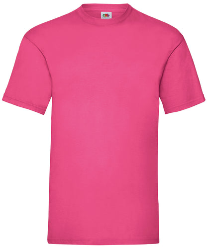 Tryck din logga på T-shirts från Fruit of the Loom - Anpassa Valueweight T- Herr i färgen Fuchsia för företag, föreningar och privatpersoner