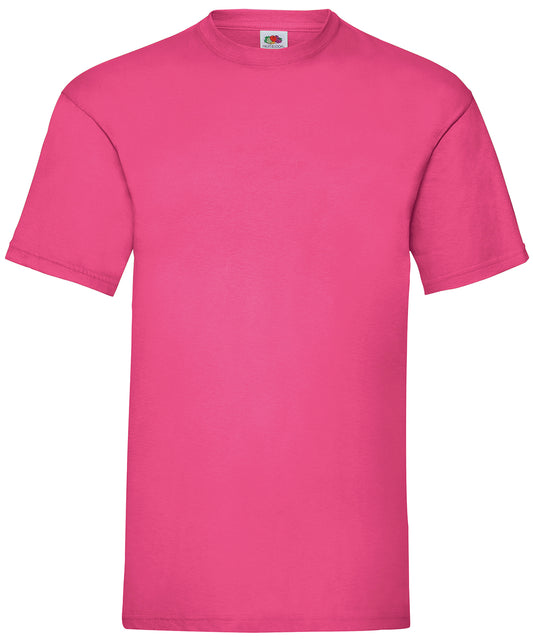 Tryck din logga på T-shirts från Fruit of the Loom - Anpassa Valueweight T- Herr i färgen Fuchsia för företag, föreningar och privatpersoner