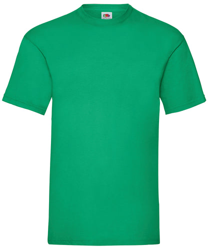 Tryck din logga på T-shirts från Fruit of the Loom - Anpassa Valueweight T- Herr i färgen Mellan grön för företag, föreningar och privatpersoner