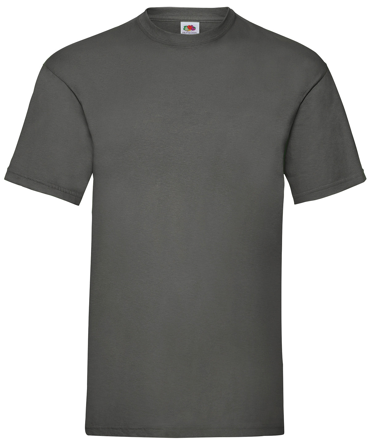 Tryck din logga på T-shirts från Fruit of the Loom - Anpassa Valueweight T- Herr i färgen Mörkgrå för företag, föreningar och privatpersoner