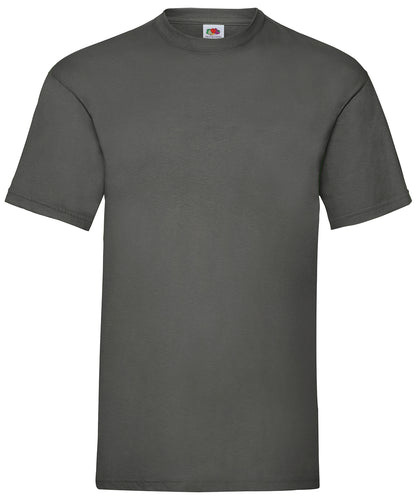Tryck din logga på T-shirts från Fruit of the Loom - Anpassa Valueweight T- Herr i färgen Mörkgrå för företag, föreningar och privatpersoner