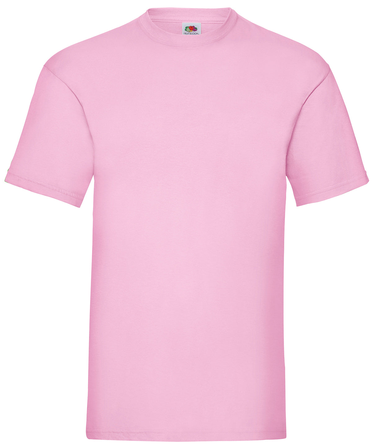 Tryck din logga på T-shirts från Fruit of the Loom - Anpassa Valueweight T- Herr i färgen Ljusrosa för företag, föreningar och privatpersoner