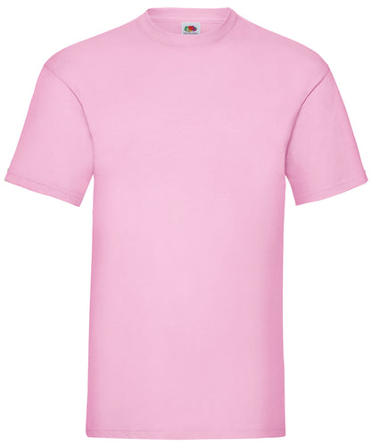 Tryck din logga på T-shirts från Fruit of the Loom - Anpassa Valueweight T- Herr i färgen Ljusrosa för företag, föreningar och privatpersoner