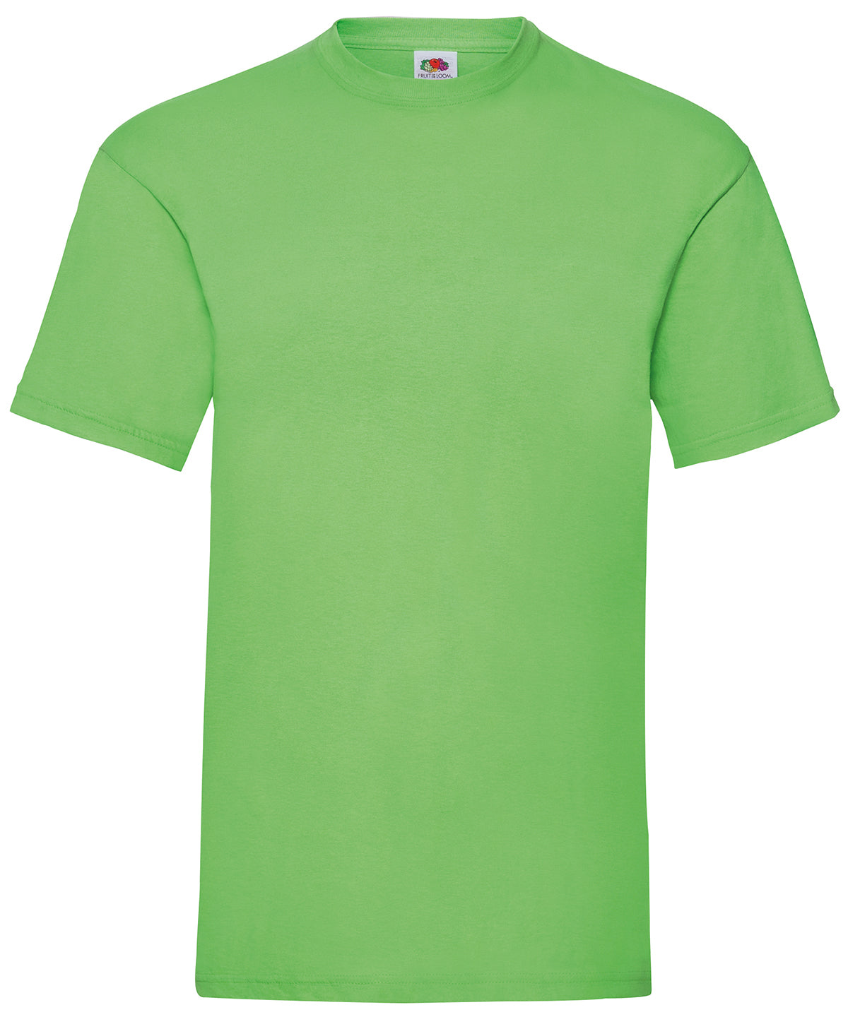 Tryck din logga på T-shirts från Fruit of the Loom - Anpassa Valueweight T- Herr i färgen Lime för företag, föreningar och privatpersoner