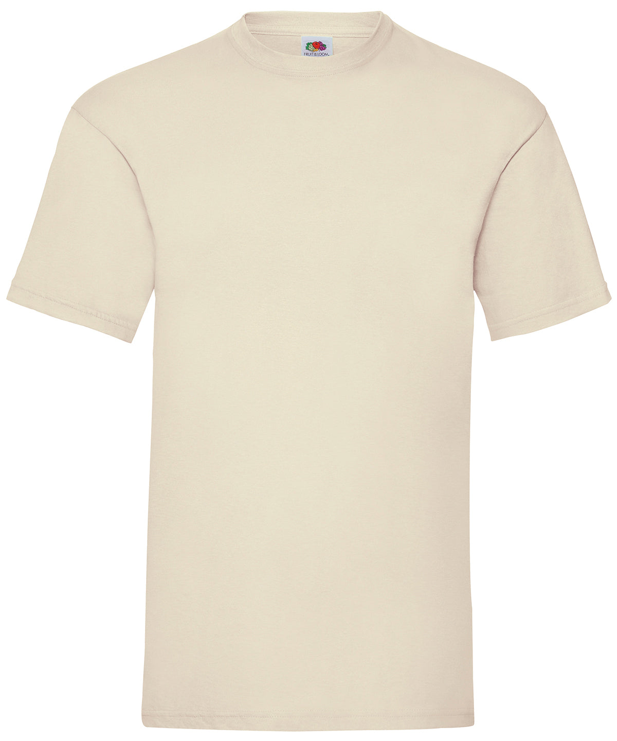 Tryck din logga på T-shirts från Fruit of the Loom - Anpassa Valueweight T- Herr i färgen Naturligt för företag, föreningar och privatpersoner