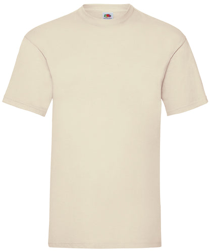 Tryck din logga på T-shirts från Fruit of the Loom - Anpassa Valueweight T- Herr i färgen Naturligt för företag, föreningar och privatpersoner