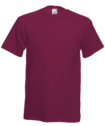Tryck din logga på T-shirts från Fruit of the Loom - Anpassa Fruit of the Loom Original T i färgen Burgundy för företag, föreningar och privatpersoner