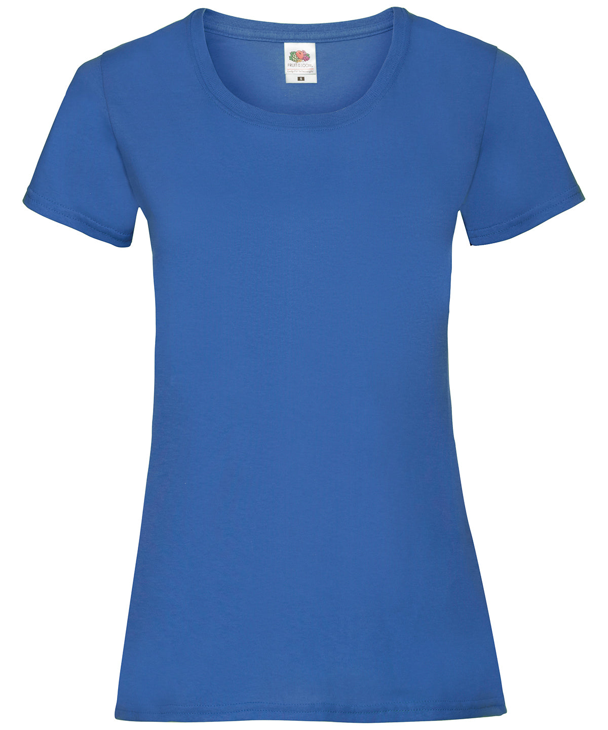 Tryck din logga på T-shirts från Fruit of the Loom - Anpassa Valueweight T-shirt – Dam i färgen Royal för företag, föreningar och privatpersoner