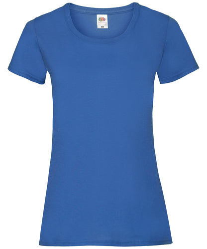 Tryck din logga på T-shirts från Fruit of the Loom - Anpassa Valueweight T-shirt – Dam i färgen Royal för företag, föreningar och privatpersoner