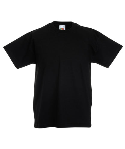 Tryck din logga på T-shirts från Fruit of the Loom - Anpassa Original T-shirt – Barn i färgen Svart för företag, föreningar och privatpersoner