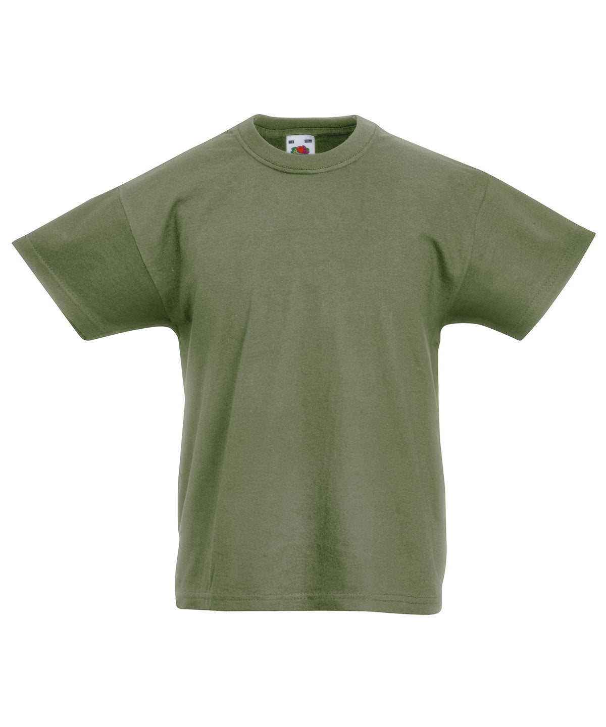 Tryck din logga på T-shirts från Fruit of the Loom - Anpassa Original T-shirt – Barn i färgen Oliv för företag, föreningar och privatpersoner