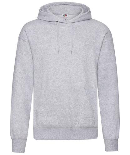 Tryck din logga på Hoodies från Fruit of the Loom - Anpassa Fruit Of The Loom - Klassisk 80/20 sweatshirt med huva i färgen Ljunggrå för företag, föreningar och privatpersoner