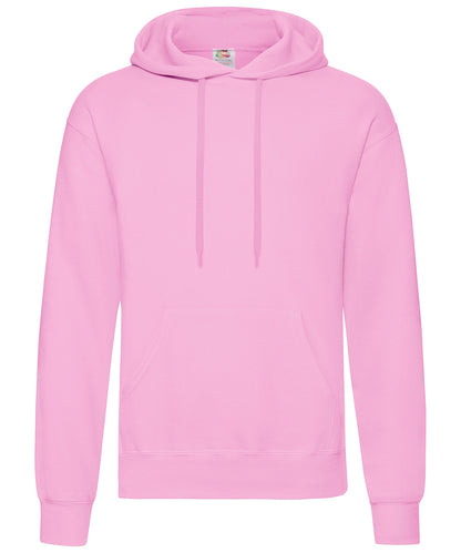Tryck din logga på Hoodies från Fruit of the Loom - Anpassa Fruit Of The Loom - Klassisk 80/20 Hoodie i färgen Ljusrosa för företag, föreningar och privatpersoner