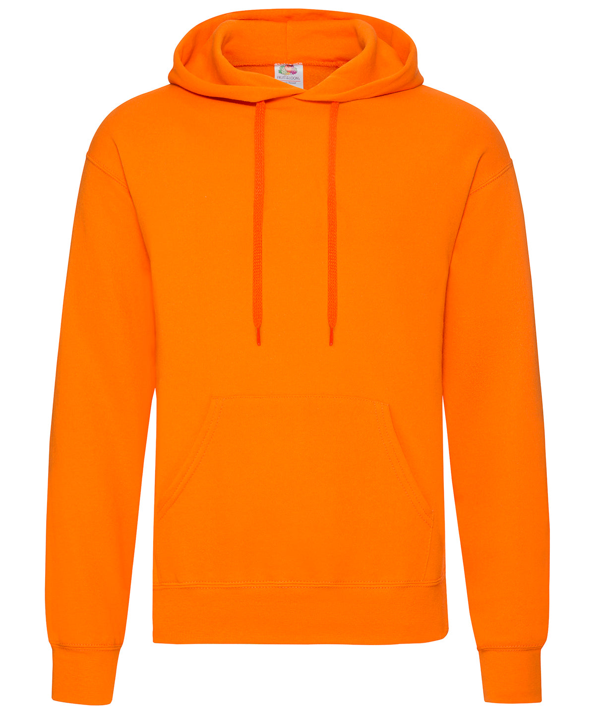 Tryck din logga på Hoodies från Fruit of the Loom - Anpassa Fruit Of The Loom - Klassisk 80/20 Hoodie i färgen Mellan Orange för företag, föreningar och privatpersoner