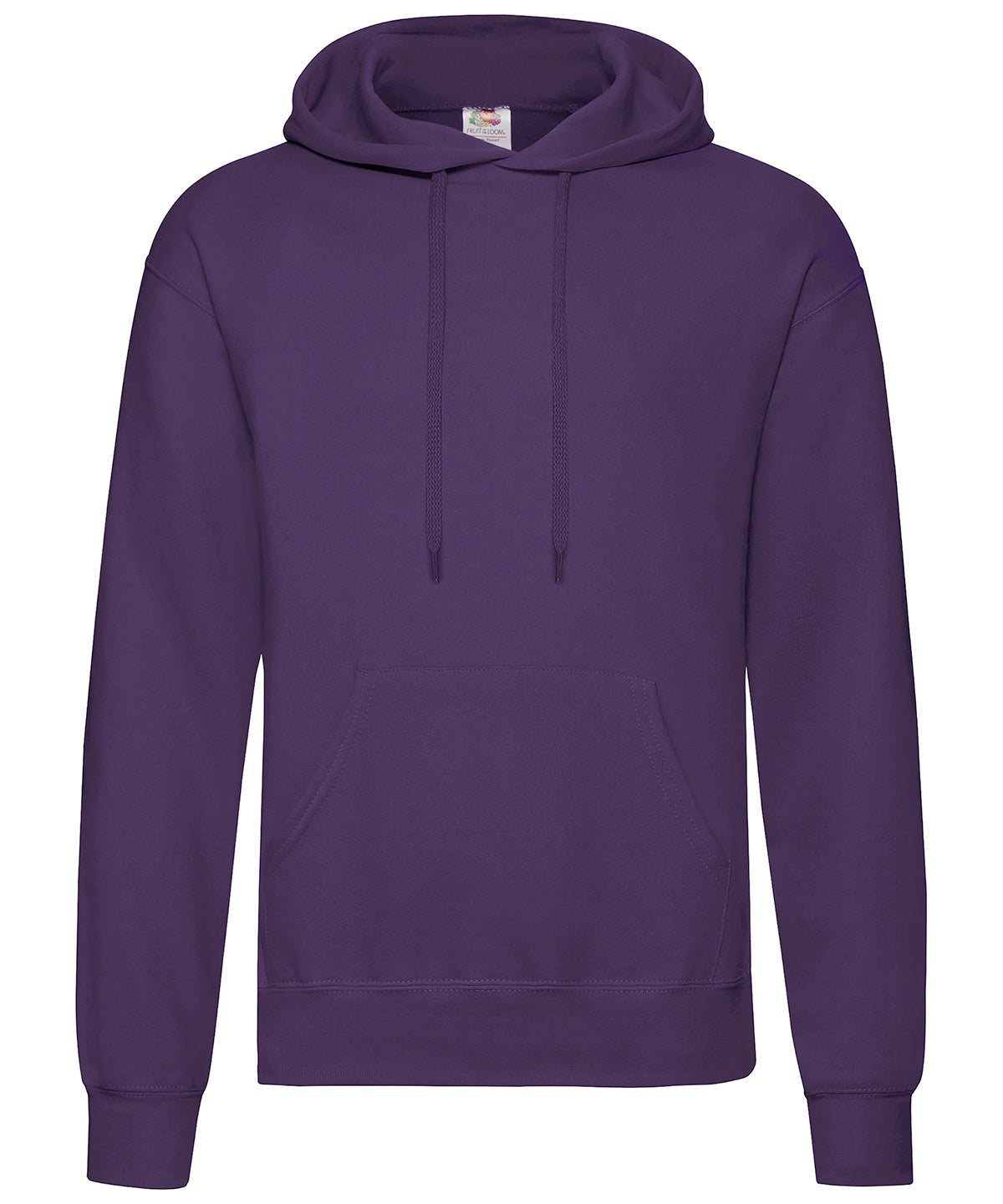 Tryck din logga på Hoodies från Fruit of the Loom - Anpassa Fruit Of The Loom - Klassisk 80/20 Hoodie i färgen Mörk lila för företag, föreningar och privatpersoner