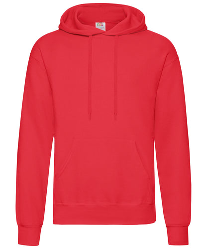 Tryck din logga på Hoodies från Fruit of the Loom - Anpassa Fruit Of The Loom - Klassisk 80/20 Hoodie i färgen Mellan röd för företag, föreningar och privatpersoner