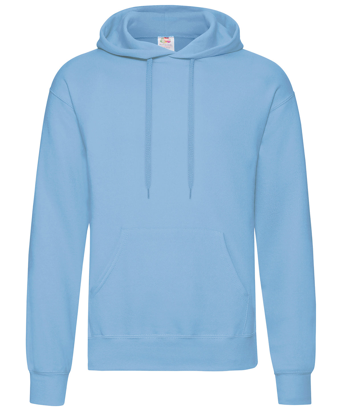 Tryck din logga på Hoodies från Fruit of the Loom - Anpassa Fruit Of The Loom - Klassisk 80/20 Hoodie i färgen Himmelblå för företag, föreningar och privatpersoner