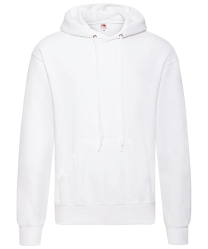 Tryck din logga på Hoodies från Fruit of the Loom - Anpassa Fruit Of The Loom - Klassisk 80/20 Hoodie i färgen Vit för företag, föreningar och privatpersoner