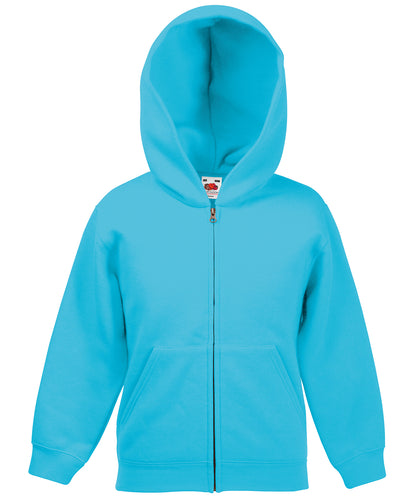 Tryck din logga på Hoodies från Fruit of the Loom - Anpassa Fruit Of The Loom - Klassisk Hoodie för barn i färgen Mellanblå för företag, föreningar och privatpersoner
