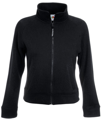 Tryck din logga på Sweatshirts från Fruit of the Loom - Anpassa Fruit Of The Loom - Premium 70/30 sweatshirt tröja för damer i färgen Svart för företag, föreningar och privatpersoner