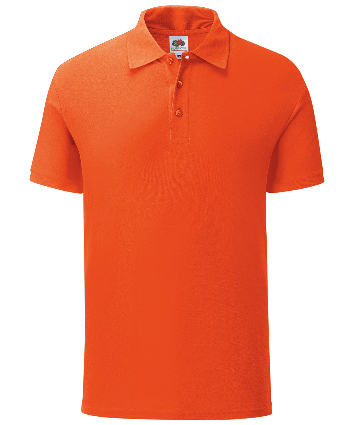 Tryck din logga på Piké från Fruit of the Loom - Anpassa Fruit of the Loom - Ikonisk Piké i färgen Mellan Orange för företag, föreningar och privatpersoner