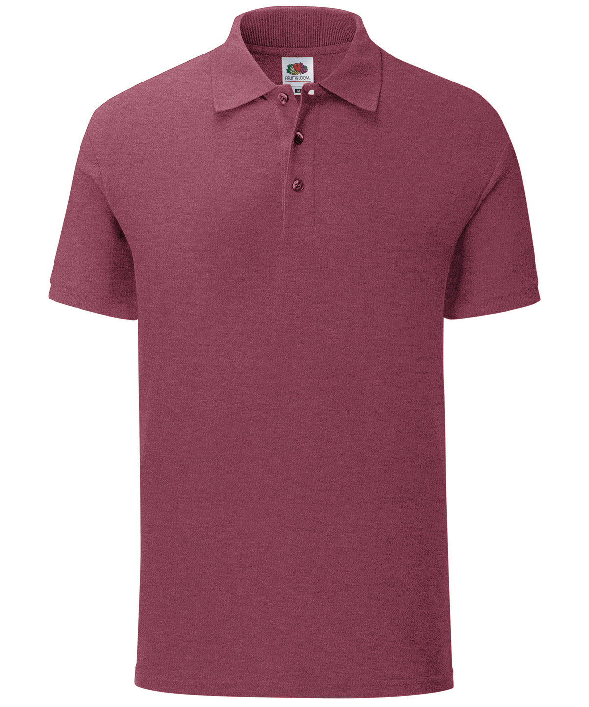 Tryck din logga på Piké från Fruit of the Loom - Anpassa Fruit of the Loom - Ikonisk Piké i färgen Burgundy för företag, föreningar och privatpersoner
