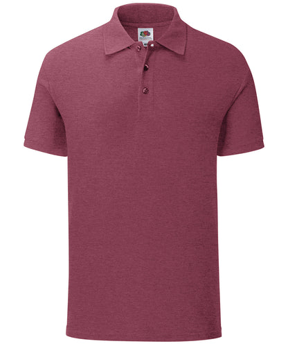 Tryck din logga på Piké från Fruit of the Loom - Anpassa Fruit of the Loom - Ikonisk Piké i färgen Burgundy för företag, föreningar och privatpersoner