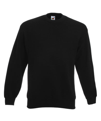Tryck din logga på Sweatshirts från Fruit of the Loom - Anpassa Fruit Of The Loom - Premium 70/30 set-in sweatshirt i färgen Svart för företag, föreningar och privatpersoner