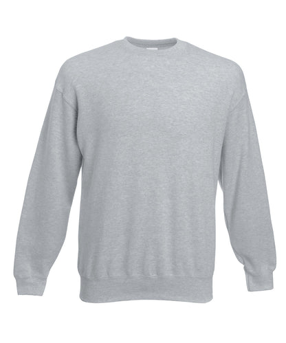 Tryck din logga på Sweatshirts från Fruit of the Loom - Anpassa Fruit Of The Loom - Premium 70/30 set-in sweatshirt i färgen Ljunggrå för företag, föreningar och privatpersoner