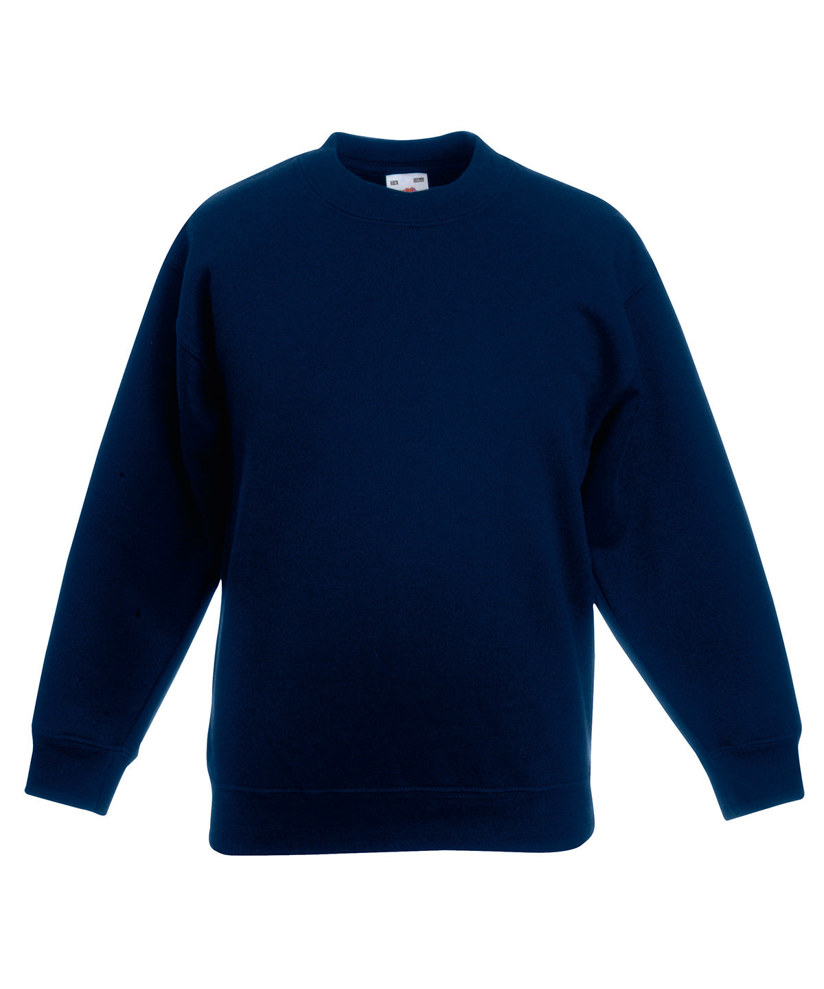 Tryck din logga på Sweatshirts från Fruit of the Loom - Anpassa Fruit Of The Loom - Premium-sweatshirt med set-in för barn i färgen Marinblå för företag, föreningar och privatpersoner
