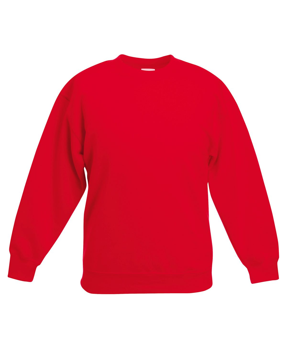 Tryck din logga på Sweatshirts från Fruit of the Loom - Anpassa Fruit Of The Loom - Premium-sweatshirt med set-in för barn i färgen Mellan röd för företag, föreningar och privatpersoner
