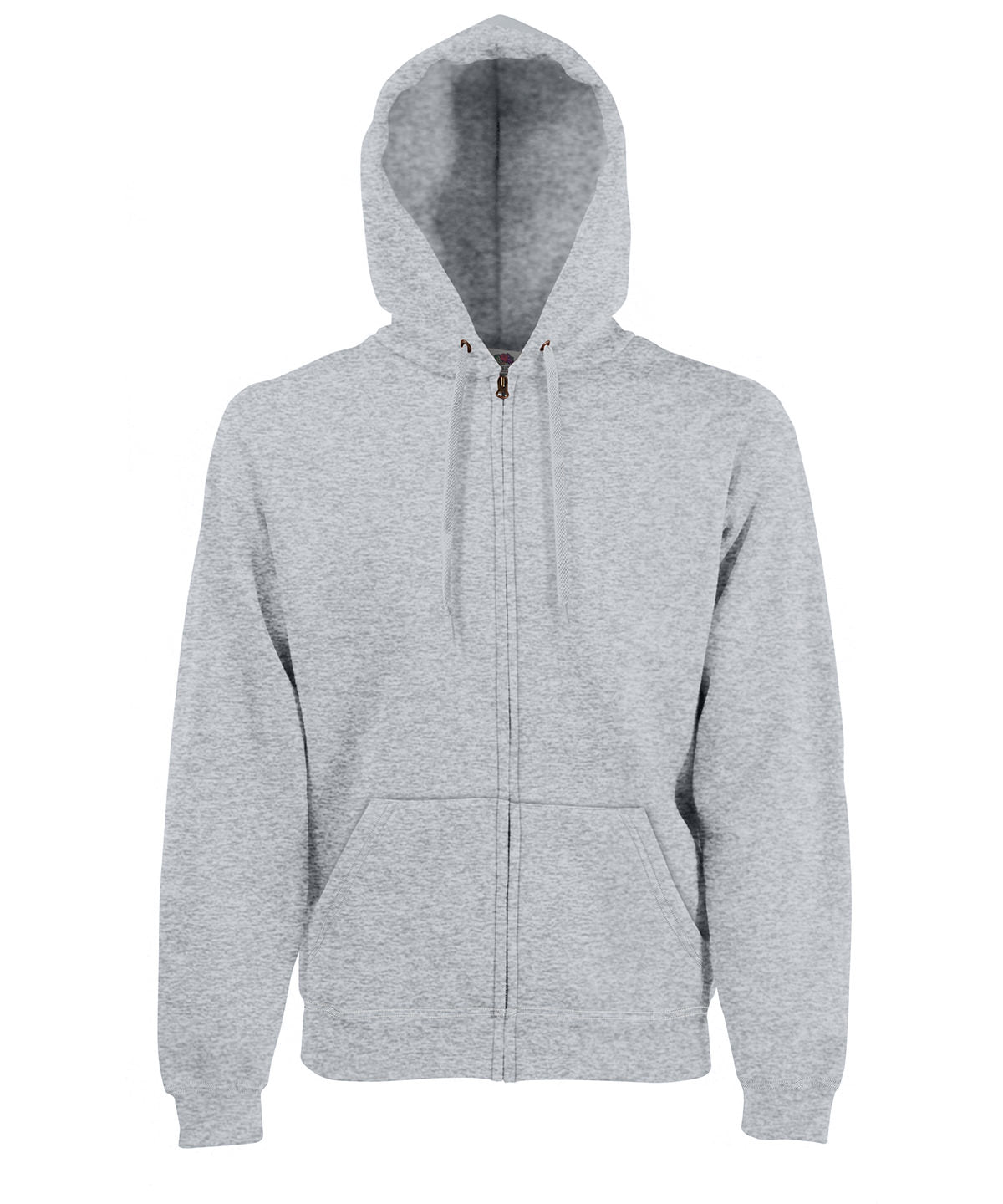 Tryck din logga på Hoodies från Fruit of the Loom - Anpassa Fruit Of The Loom - Premium 70/30 sweatshirt tröja med huva i färgen Ljunggrå för företag, föreningar och privatpersoner
