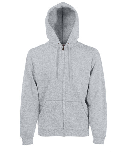 Tryck din logga på Hoodies från Fruit of the Loom - Anpassa Fruit Of The Loom - Premium 70/30 sweatshirt tröja med huva i färgen Ljunggrå för företag, föreningar och privatpersoner