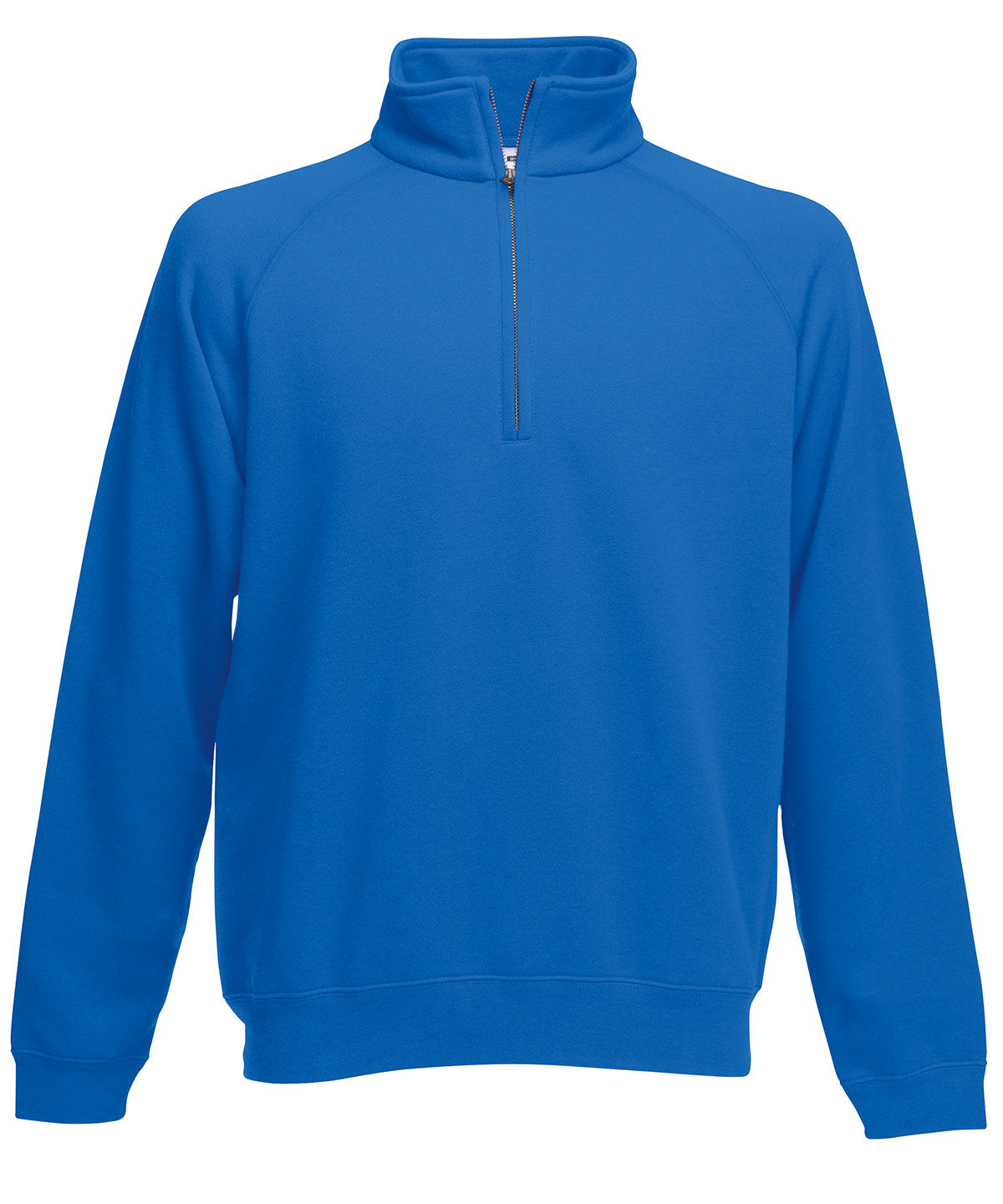 Tryck din logga på Sweatshirts från Fruit of the Loom - Anpassa Fruit Of The Loom - Premium 70/30 sweatshirt med halsringning och dragkedja i färgen Royal för företag, föreningar och privatpersoner