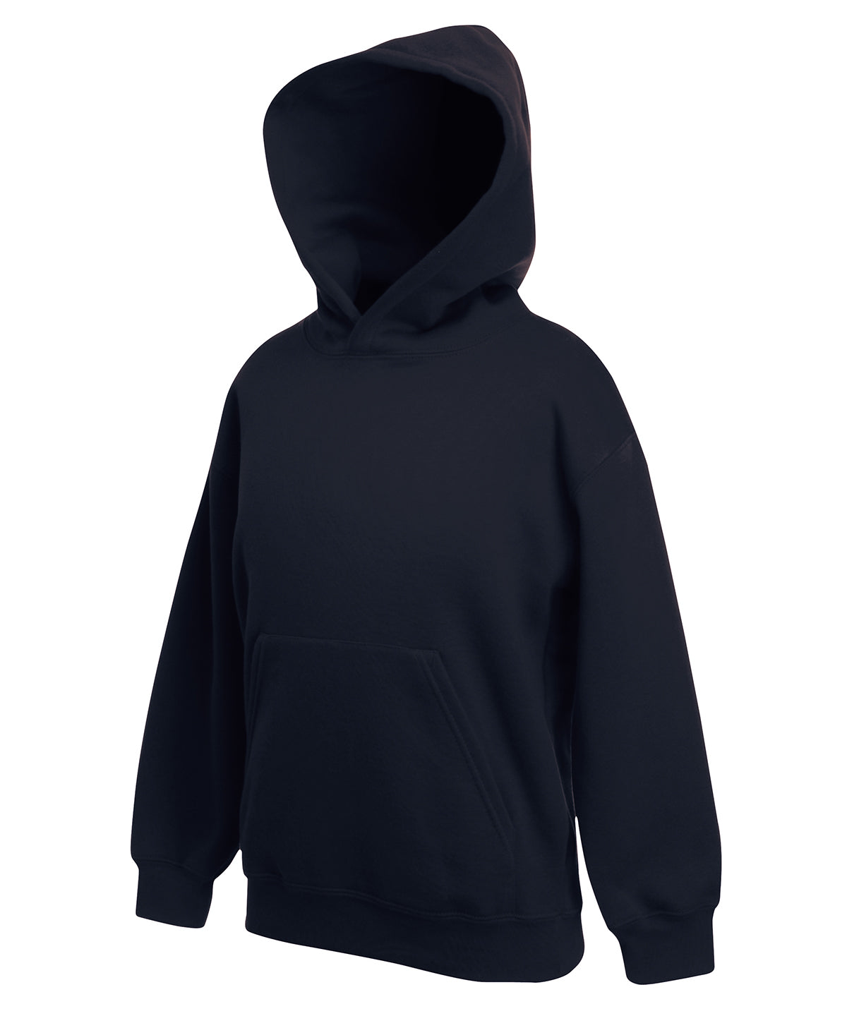 Tryck din logga på Hoodies från Fruit of the Loom - Anpassa Fruit Of The Loom - Premium Hoodie För Barn i färgen Marinblå för företag, föreningar och privatpersoner