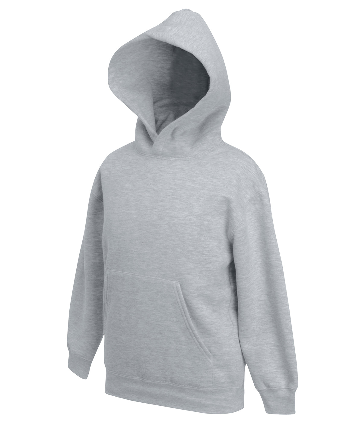 Tryck din logga på Hoodies från Fruit of the Loom - Anpassa Fruit Of The Loom - Premium Hoodie För Barn i färgen Ljunggrå för företag, föreningar och privatpersoner