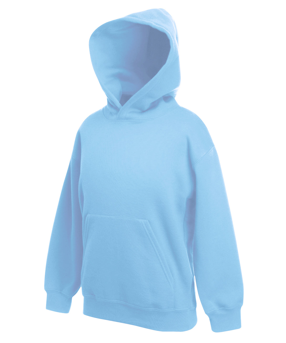 Tryck din logga på Hoodies från Fruit of the Loom - Anpassa Fruit Of The Loom - Premium Hoodie För Barn i färgen Himmelblå för företag, föreningar och privatpersoner