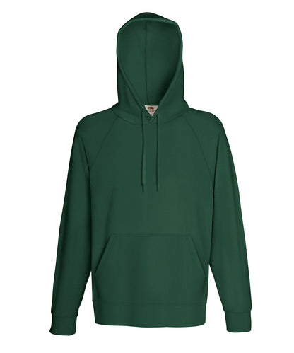 Tryck din logga på Hoodies från Fruit of the Loom - Anpassa Fruit Of The Loom - Lättvikts Hoodie i färgen Djup grön för företag, föreningar och privatpersoner
