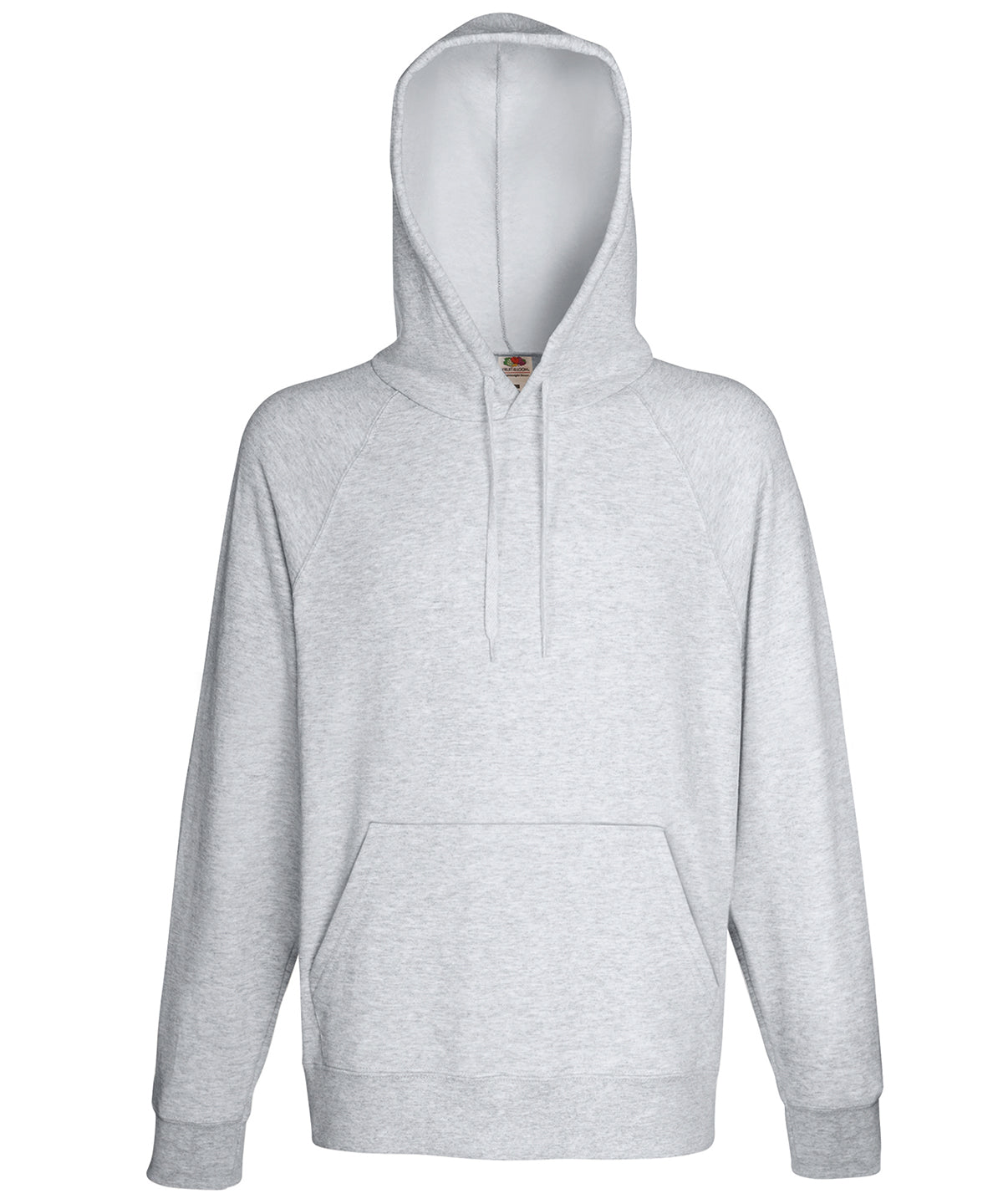 Tryck din logga på Hoodies från Fruit of the Loom - Anpassa Fruit Of The Loom - Lättvikts Hoodie i färgen Ljunggrå för företag, föreningar och privatpersoner