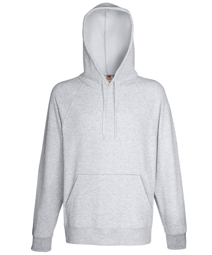 Tryck din logga på Hoodies från Fruit of the Loom - Anpassa Fruit Of The Loom - Lättvikts Hoodie i färgen Ljunggrå för företag, föreningar och privatpersoner
